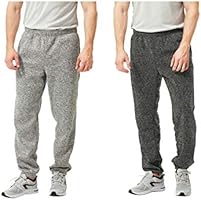 TEXFIT 2-Pack Men's Jogging Pants with Side Pockets, Elastic Bottom, Soft Fleece Sweat Pants