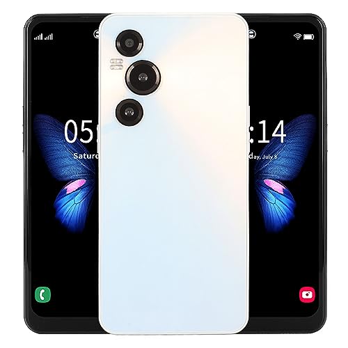 Olåst Smartphone 8GB RAM 256GB ROM 6.53 Tum Vit med Dual Band WiFi