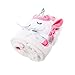 Produktbild EinhornLiebe Kuscheldecke mit Einhorn | Babydecke Kinder Schmusedecke 130x81cm Fleecedecke (rosa)