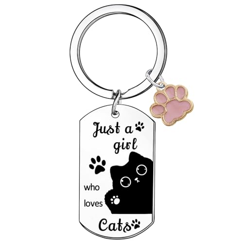 Yrerndre Llavero de gato negro, regalo para amantes de los gatos, regalo para mamá, llavero de gato negro, decoración de gato, regalos temáticos para mujeres, hermana, hija, regalo de cumpleaños