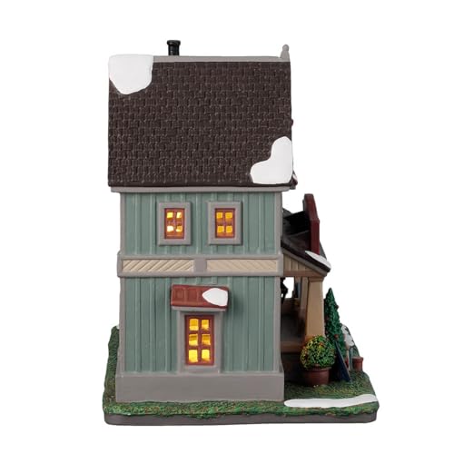 Bed & Breakfast Waddleton Lemax de porcelana con luz para aldeas de navidad 3