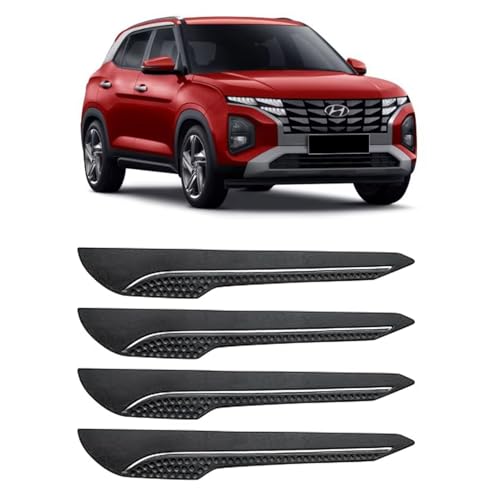 Image of AOSIS-Car Bumper Protector /Bumper Guard for Hyundai Creta Facelift with Single Chrome Stripe (4-Pcs)