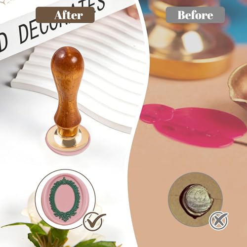 URROMA 3 Stück Vintage-Feuermal-Stempelkopf, 3D-Bilderrahmen, Wachssiegel-Stempel, Prägestempelköpfe für Hochzeitseinladungen, Geschenkverpackungen, Umschläge, Scrapbooking