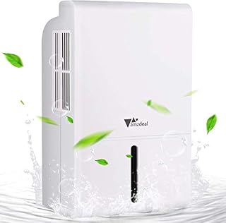 amzdeal Dehumidifier Small Dehumidifier for Basement up to 377 Sq Ft, Digital Display