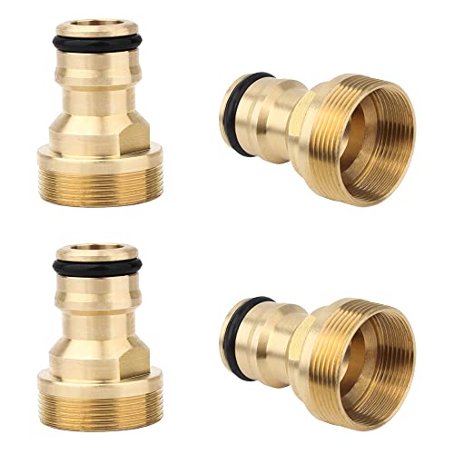 Pamtns 4 Pièces Adaptateur Robinet Tuyau Arrosage Connecteur de Robinet en Laiton Jardin Adaptateur Universel pour Robinet de Cuisine Adaptateur Fileté Mâle et Femelle Adaptateur de Connexion Rapide