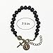 IQIC Black Wooden Beaded Rosary Bracelet for Women & Men - Saint Benedict Medal - Catholic Religious Cross - Unisex - Modern - Brass - Fashion Jewelry