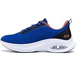 Autper Mens Air Running Shoes Lightweight Athletic Trail Tennis Sneakers for Gym Jogging Sport Blueo