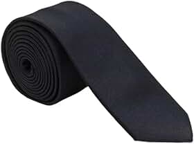 Gravata Adulto Social Preta Lisa Trabalhada Estampada Sem Nó Cetim e Fosca Slim Moda Masculino
