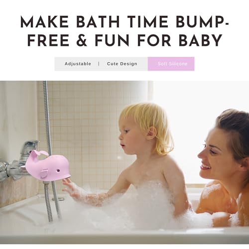Image of Bath Spout Cover for Bathtub - Bath Faucet Cover for Kids,Protects Baby from Bumping Head During Bathing Time Faucet Protective Cover Whale Design