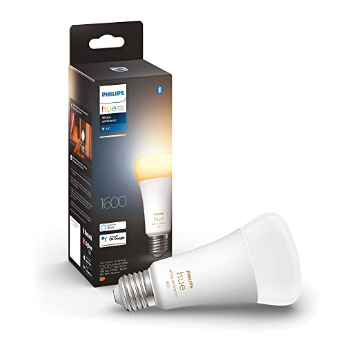Philips Hue White Ambiance Lampadina Led Smart, Bluetooh, Attacco E27, 13.5W, Dimmerabile, Luce Bianca Da Calda A Fredda, Bianco