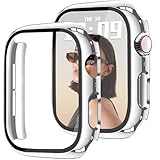 Newlibery Custodia da 40 mm compatibile con Apple Watch Series 6/5/4/SE/SE2/SE3 con pellicola protettiva in vetro temperato HD, custodia rigida in policarbonato copertura completa, antigraffio, bumper
