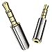 Produktbild MOSWAG 3,5 mm Stecker auf 2,5 mm Buchse, 2 5mm Klinke buchse auf 3 5 mm Adapter, 2,5 mm Kopfhöreradapter Konverter Klinkenstecke für Kopfhörer, Headset, Mikrofon, MP3, MP4 (2 Pack)