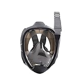 Diving mask Face Dry Snorkel Mask for Adults Anti Fog Prescription Lens Compatible Explore Underwater Adventures with Clarity (Black)