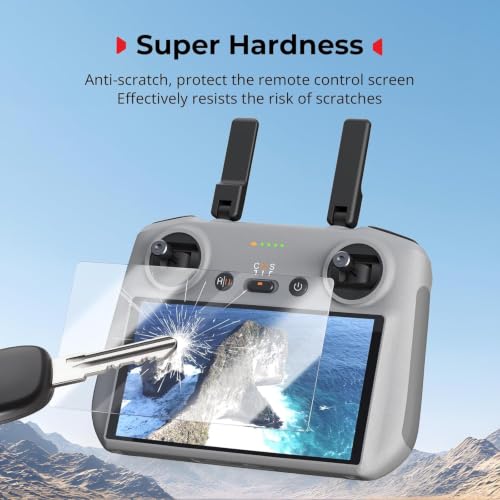 Image of STP FEEL Tempered Glass Screen Protector for DJI RC & RC 2 Remote Controller (5.5-Inch) | Compatible with DJI Mavic 3, DJI Mavic 3 Pro, Mavic, Mavic 3 Classic, Mavic Air 2S | Pack of 1
