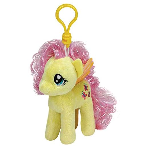 Carletto Ty 41102 – My Little Pony-klämma – Fluttershy, plyschdjur, 10 cm
