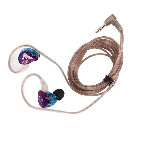 Auriculares ZST con Monitores en la Oreja, Auriculares con Cable de Sonido Estéreo sin Pérdidas, Enchufe de ángulo Recto de 3,5 Mm, Auriculares HiFi 1BA 1DD (Estándar Colorido)