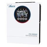 Anern 6500W Hybrid Wechselrichter Solar 48Vdc zu AC 230V PV 500VDC Off Grid Reine Sinus Welle Solar Wechselrichte Überlastkapazität 9000W. 120A MPPT Für Bleisäure- und Lithium-Batterien mit WiFi-Modul