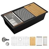 Sarlai 33 Granite Composite Kitchen Sink - 33 x...