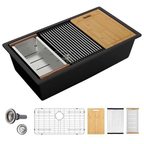 Sarlai 33 Granite Composite Kitchen Sink - 33 x...