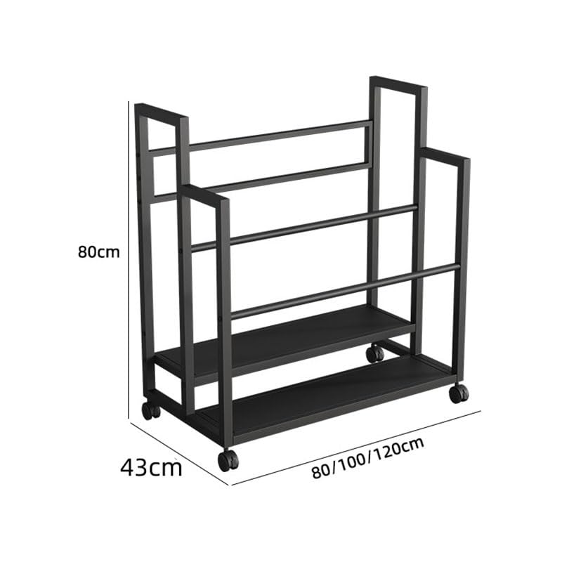 Supporto per Tappetino da Yoga con Ruote, Organizer Portatile per Attrezzi da Allenamento per Manubri, Kettlebell E Bande Elastiche, Soluzione Salvaspazio per L,Gold-80x85x110cm
