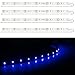 PryEU Blue (465-475nm) LED Strip Lights 12V Waterproof for Auto Car Truck Boat Motorcycle Interior Lighting 12'' 30CM 3528 SMD UL Listed Pack of 4