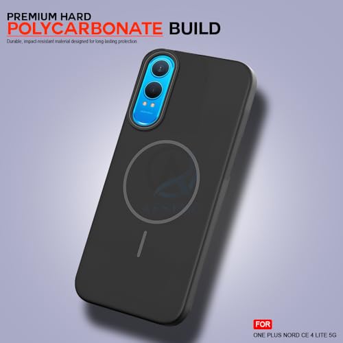 Image of AESTMO Shockproof Back Case Cover for OnePlus Nord CE 4 Lite 5G | Slim Hard Shell | Hard Back Cover for OnePlus Nord CE 4 Lite 5G (Compatible with MagSafe Accessories, Black)