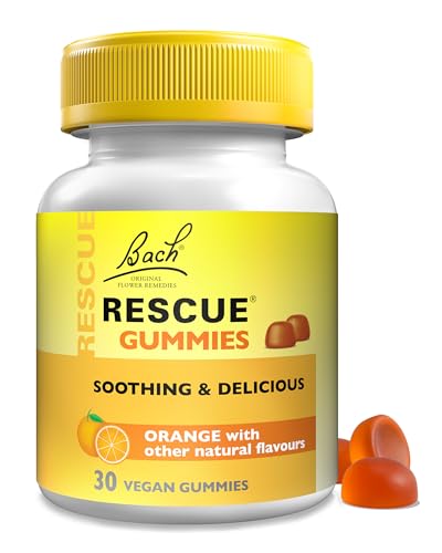 Rescue Remedy Gummies | Orange Flavoured | Daily Support For Stressful Moments | Bach Original Flower Essences | 30 Vegan Gummies