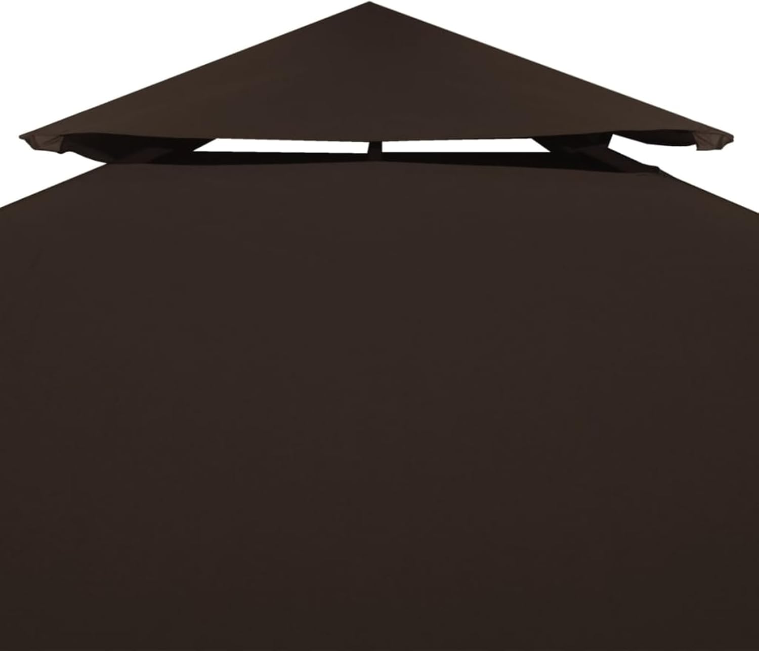 Outdoor Gazebo Canopy Cover, Waterproof Polyester PVC Coated Replacement Top 9.8'x9.8' Brown for Patio Garden and Carport