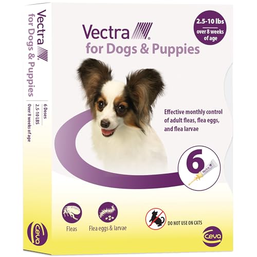 Vectra® for Dogs & Puppies Flea Treatment & Prevention for Extra Small Dogs (2.5 – 10 lbs.) 6-month supply Vectra® for Dogs & Puppies Flea Treatment & Prevention for Extra Small Dogs (2.5 – 10 lbs.) 6-month supply