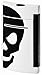 DUPONT MINIJET FLAME LIGHTER- WHITE WITH BLACK SKULL-1056