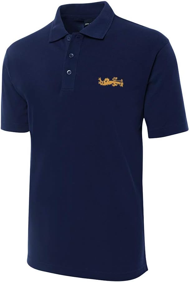 Polo Shirts for Men England Lions Embroidered Short Sleeve Mens Polo Shirt