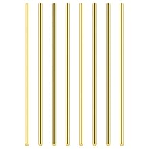 DYWISHKEY 8 Pieces 12 inches 5/32 inch/4.0mm Brass Rods, Brass Round Stock Lathe Bar Stock for DIY Craft Making, Handle Pin, Brass Rod 5/32 inch in Diameter, 12 inches in Length