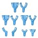 10 PCS Dental Impression Trays Disposable Plastic Small Medium Large Autoclavable Perforated Impression Trays Set Blue