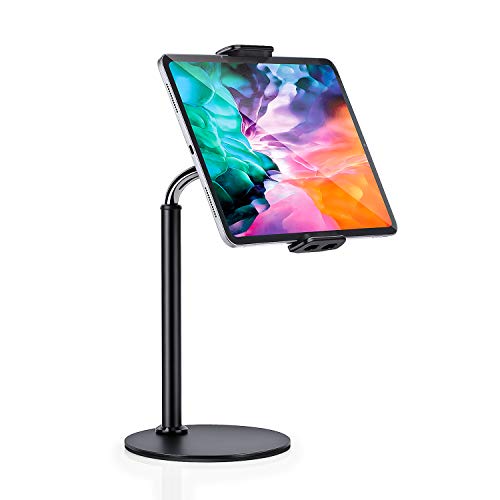 Tablet Stand Holder, Boxeroo Tablet & Phone Holder Stand with Adjustable Height & 360Â° Rotating, Desktop Tablet Stand for iPad Mini/iPhone/Switch/Samsung Galaxy Tabs/E-Reader and More(4.7-12.9'')