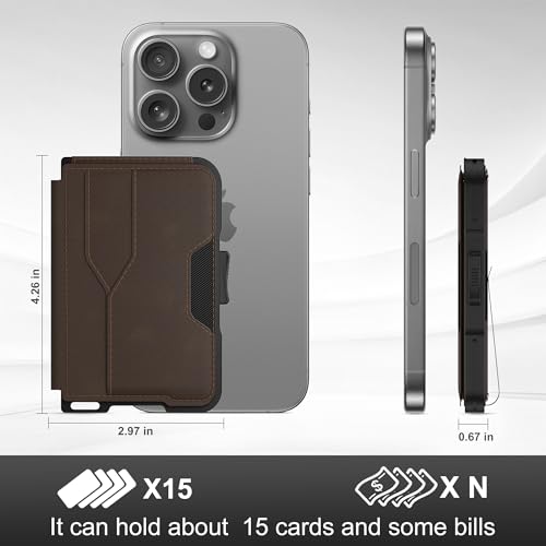 Image of tizmuo Wallet for Men, Slim Wallet for Men with Money Clip, Pop Up Card Case, RFID Blocking Bifold Wallets, Minimalist Leather Slots Credit Card Holder (Genuine Leather Dark Coffee)