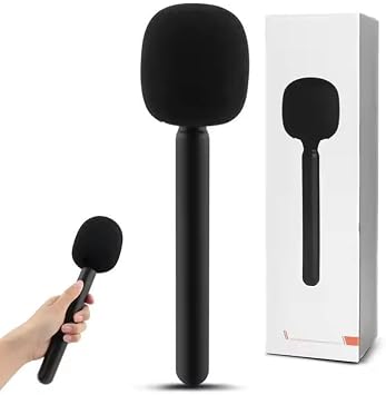 Professional Interview Handheld Stick Suitable for DJI Rodeo MOMA Wireless Microphone, Durable Plastic Construction, Wear-Resistant and Scratch-Resistant, Black