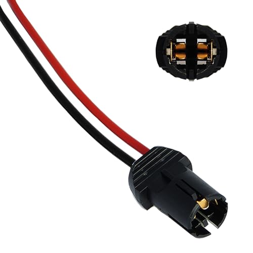 L & P Car Design 1x T10 W5W Fassung Stecker Lampenfassung Standlicht Parklicht Glas Sockel Glassockel Stecksockel W3W WY5W W2,1X9,5D für Lampen Glühlampen Glühbirnen