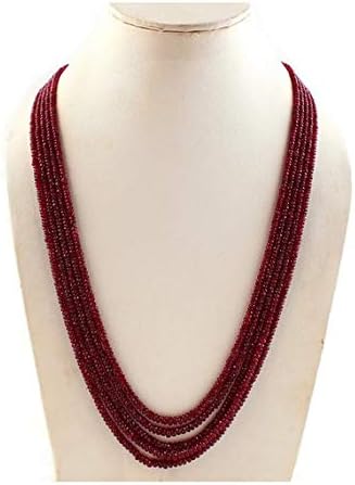 Natural Dark red Ruby Gemstone Beads , Precious Longido Faceted Beads, 20 inch Strand,5 Strands, Faceted, Necklace, Bead Size 3-3.5 mm