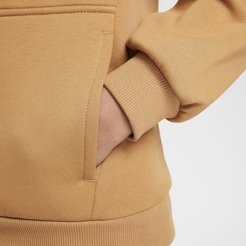 Nike Sportswear Club Fleece Big Kids' Hoodie (HJ3156-224, Flax/White)4