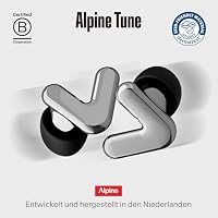 Alpine Tune Ohrstöpsel für Konzerte und Musik, Festival Ohrstöpsel mit Schalldämpfung, Hifi Klangqualität, 19dB Gehörschutz mit Klarem Klang, 4 Größen, Für Festivals, Partys, Raves & Clubs, Silber – Ansicht 9