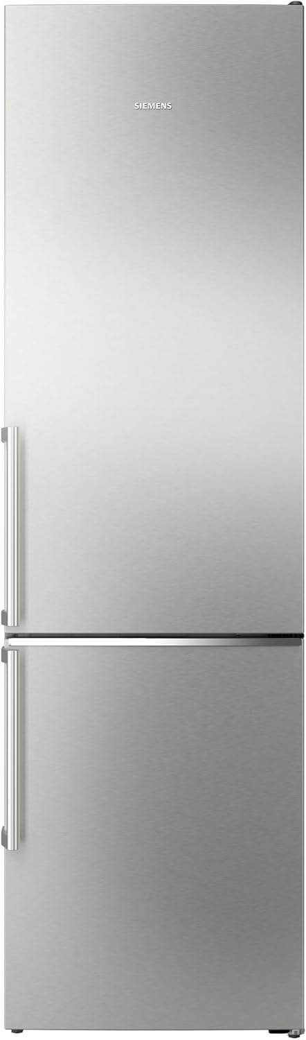 Siemens KG39NAIAU iQ500 Freistehende Kühl-Gefrier-Kombination, Gefrierbereich unten, 363 l, Total noFrost, hyperFresh, extrem leise, LED Beleuchtung, 203 x 60 cm, Gebürsteter Stahl AntiFingerprint