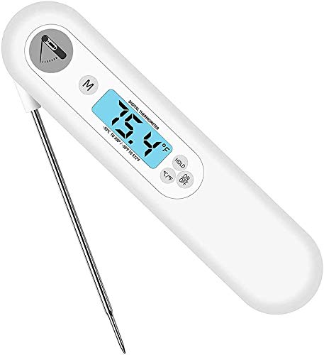 Lecone Instant Read Meat Thermometer with Backlight for Grill and Cooking Digital Thermometer Chef Alarm Tools with Backlight LCD Timing Timers Kitchen Stuff for Grilling Oven Smoker Barbeque BBQ