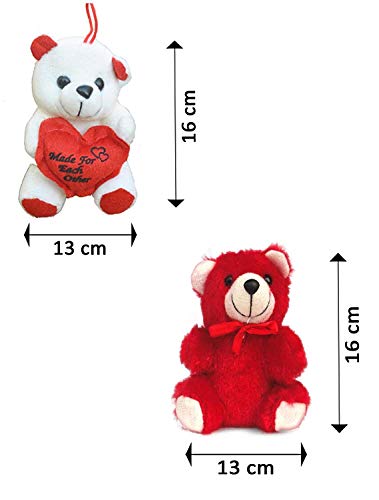 ANISHOP Romantic Valentine Love Couple Teddy Basket Cycle Valentine Romantic Teddy Bears Gifts for Wife Girlfriend Boyfriend Fiance Size - 13 x 10 x 18 cm