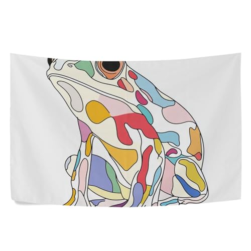 FRODOTGV Ästhetischer Frosch-Tagesdecke, Wandbehang für Wohnzimmer, Schlafzimmer, Dekoration, 152,4 x 101,6 cm