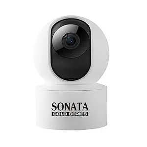 SONATA GOLD Wireless 1080p WiFi Home Security Camera 2i 2023 Edition | Full HD Picture | 360 View | 2MP | AI Powered Motion Detection | Enhanced Night Vision| Talk Back Feature (2 Way Calling), White