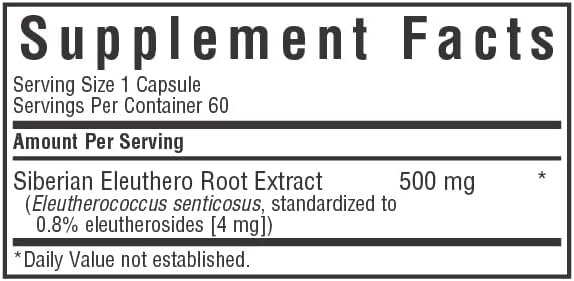 Standardized Siberian Eleuthero Root Extract
