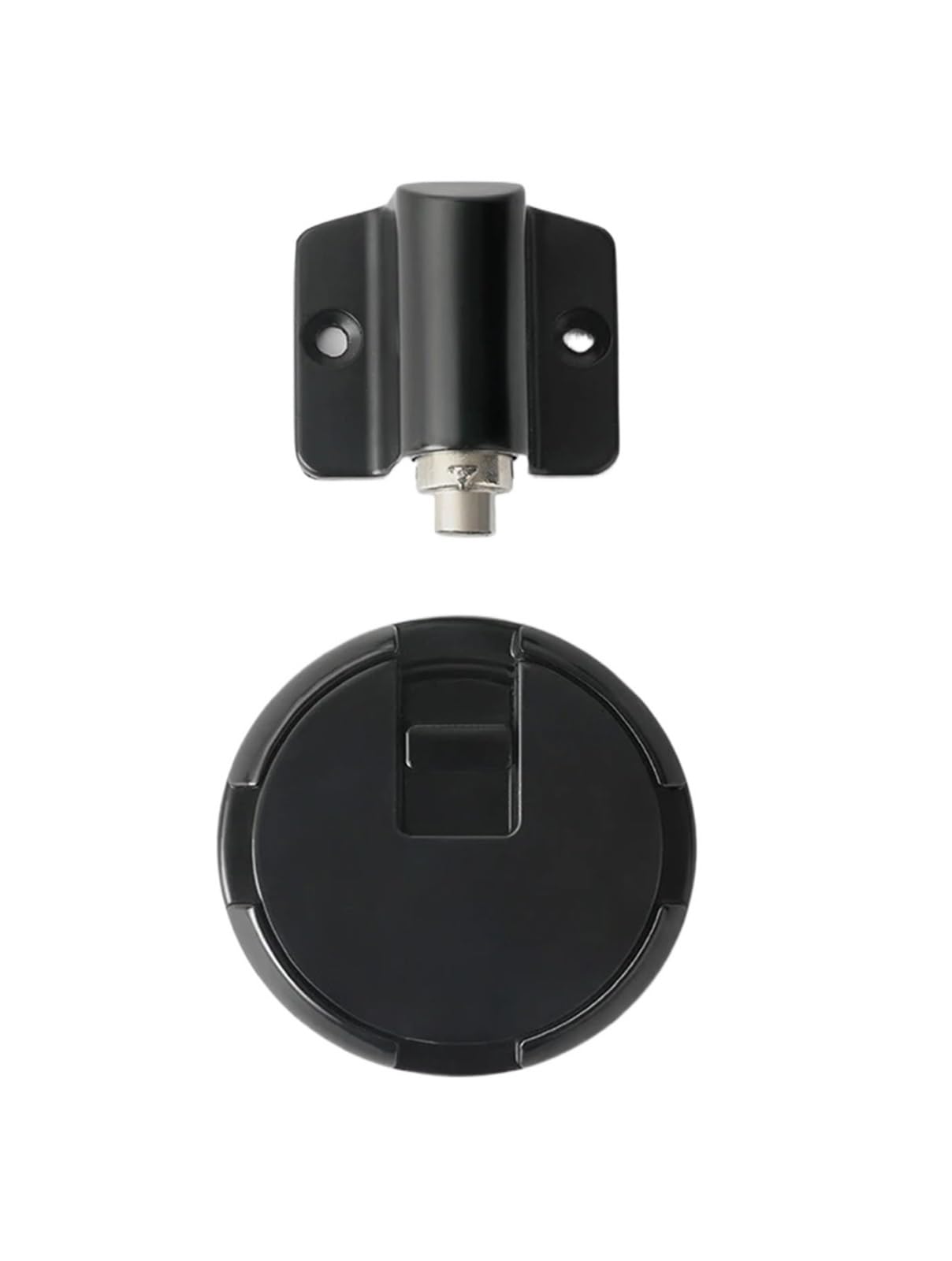 Kiddibubzi Black Zinc Alloy Mechanical Door Stop Door Stopper Door Holders Catch Floor Stop Doorstop Furniture Door Hardware(Black)