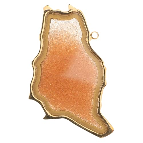 UTHCLO Pendentif Acier Inoxydable Avec Sable Collier Géométrique Carte Arabie Saoudite Pour Bijou Collectible