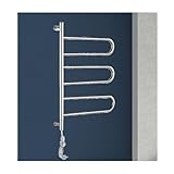 壁掛けタオルウォーマーラック、ステンレススチール製回転式タオルウォーマー、バスルーム、スパ、ホテル用電気加熱タオルラック、プラグイン式プラグイン