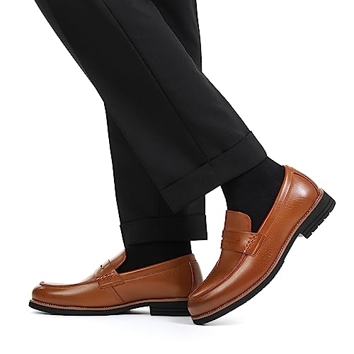 Bruno Marc Bruno Marc Men's Dress Slip-on Penny Loafers Business Formal Shoes,Size 10.5,Brown,SBLS2339M